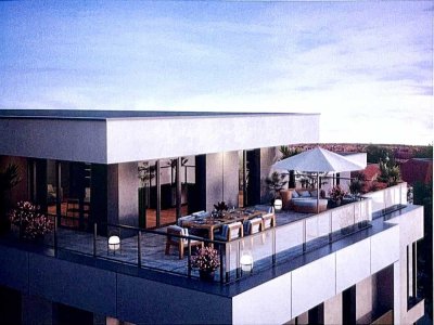 Neubau Penthouse 4-Zimmer-Wohnung mit Weitblick und optimaler Verkehrsanbindung - Lothar-Späth-Carré