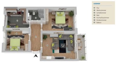 +++Lichtdurchflutete 3 Zi.-Wohnung+++Balkon u. Stellplatz+++ In Sel.-Frhsn.+++