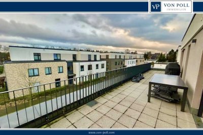 Neuwertiges Penthouse mit großer Dachterrasse am bunten Garten