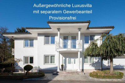 Außergewöhnliche Luxusvilla mit separatem Gewerbeanteil, provisionsfrei in 76470 Ötigheim