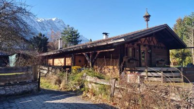 Freistehendes Einfamilienhaus in Top-Lage mit Zugspitzblick