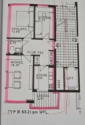 Befristet: Nur für 2 Monaten 3-Raum-Wohnung mit Balkon in München Aubing