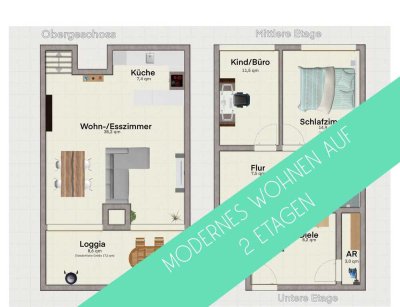 Moderne Maisonette-Wohnung mit großzügiger Loggia – Ideal für Familien & Anleger