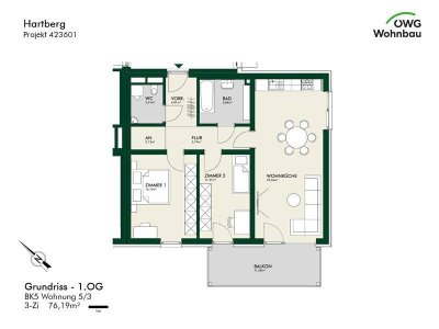 PROVISIONSFREI - Hartberg - geförderte Miete - 3 Zimmer