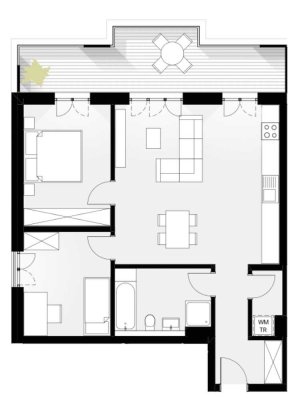 Exklusive 3-Raum-Wohnung-Neubau-Erstbezug mit Balkon in Landau