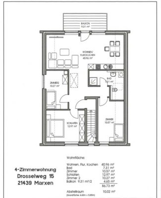 3,5-Zimmer Wohnung mit Balkon Neubau