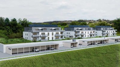 Erstbezug, Neubau, barrierefreien Wohnungen, 2 und 3 Zimmer, Balkone, Top-Aussicht, Aufzug, Carport