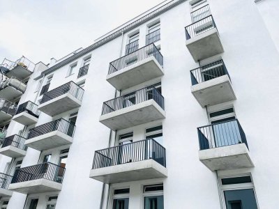 Neubau-Apartments mit Blick über die Dächer der Stadt