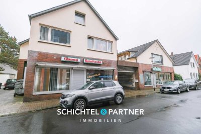 Cuxhaven - Mitte | Großes Wohn- & Geschäftshaus mit Reihenhaus und Gewerbeeinheit in zentraler Lage