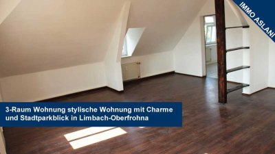 3-Raum Wohnung stylische Wohnung mit Charme und Stadtparkblick in Limbach-Oberfrohna