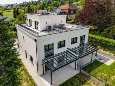 Stilvolles Niedrigenergiehaus mit Weitblick | 5 Zimmer | Erstbezug | Ruhige Lage &amp; moderne Ausstattung | Pool &amp; Kamin möglich | Eigengrund