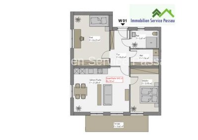 3-Zimmer-Wohnung in Fürstenzell mit Terrasse. Nur mit Wohnberechtigungsschein mietbar!