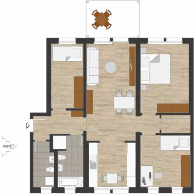 Hochwertig sanierte Wohnung mit Stellplatz zu vermieten