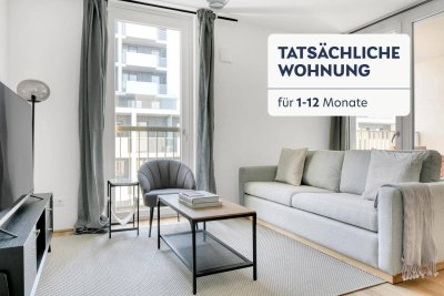 Donaumarina, Bestlage Donau &amp; Innenstadt, direkt an der U-Bahn, 2 Zimmer mit Fitness, Sauna, Loggia (VIE123)