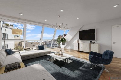 Exklusives PENTHOUSE im BOTSCHAFTSVIERTEL mit 360°-Blick über GANZ WIEN und Lift DIREKT IN DIE WOHNUNG