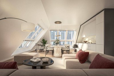 Luxuriöse 4-Zimmer-Maisonette mit zwei Terrassen und über 3 Meter Raumhöhe - ANDEA Parkside Residences