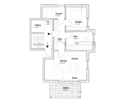 3-Zimmer Neubauwohnung mit sonnigem Südbalkon