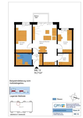 **Erstbezug, 2. FW** 3-Zimmerwohnung mit Balkon!