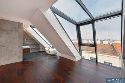 Dachgeschoß-Maisonette mit Weitblick! Terrassentraum nächst Aumannplatz!