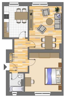 2-Zimmer-Wohnung im DG in Herne Sodingen mit Balkon