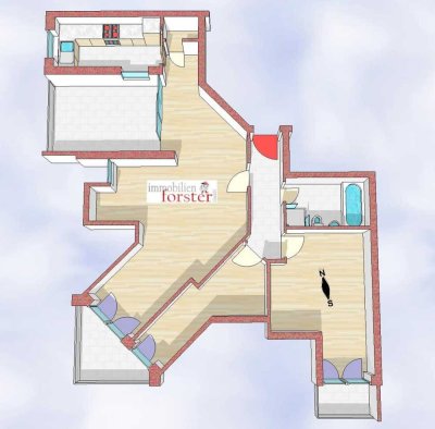 Helle 3-Zi.-Dachterrassenwhg. mit Bergblick im 3. OG/DG (+Aufzug) in Weilheim!