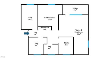 Geschmackvolle, sanierte 4-Raum-Wohnung mit gehobener Innenausstattung m. Balkon i. d. Weidetorstr.