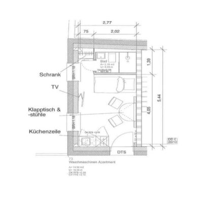 Möbiliertes Pendlerapartment in Bahnhofsnähe