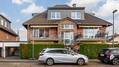 Wohnen auf zwei Ebenen: Helle Maisonettewohnung mit West-Balkon und Duplexgarage in Köln Zündorf