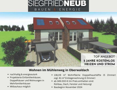 Wohnen im Mühlenweg - Doppelhaushälfte und weitere Projektierungen in Oberwaldach