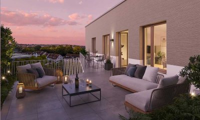 Penthouse mit großer Dachterrasse und Balkon