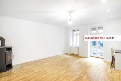 IMMOBERLIN.DE - Sehr attraktive Altbauwohnung für teilgewerbliche Nutzung mit Terrassen & Kaminofen