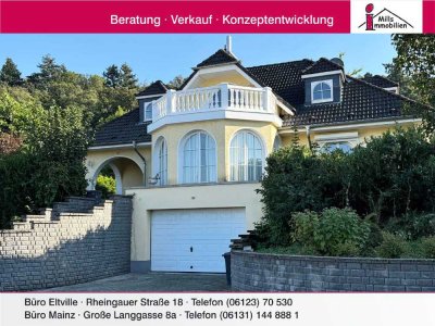 Bestlage in Bingen mit fantastischem und unverbaubarem Rheinblick! freist. Einfamilienhaus mit