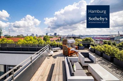 Spektakuläres Penthouse mit Panoramablick über Hamburg