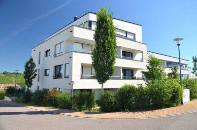 Moderne, barrierefreie  2-Zimmer-Wohnung mit Einbauküche und kleinem Garten in Kirchheim am Neckar