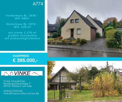 In sehr gute Lage von Haltern am See - Freist. 2-Familienhaus mit 1.370 m² Grundstück