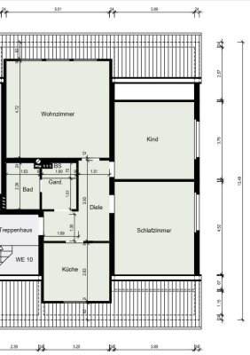 WBS-Schein erforderlich! - helle 3 Zimmer DG-Wohnung in ruhiger Lage