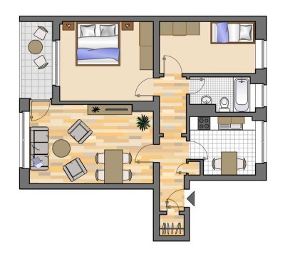 3-Zimmer-Wohnung in Herten mit Balkon und neuem Wannenbad