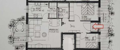 2,5-Raum-Wohnung mit Südwestbalkon und Einbauküche in Oberhaching