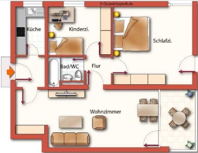 Freundliche 3-Zimmer-Wohnung mit Balkon & EBK in Göttingen. Komplettsanierung 2021