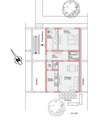 Charmante 3-Zimmer Erdgeschosswohnung mit Terrasse in Ottobrunn bei München