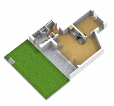 Stilvolle 2-Raum-Erdgeschosswohnung mit gehobener Innenausstattung, Gartenanteil und Terrasse