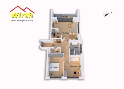 Wohnung 02	   -	87,76 m²