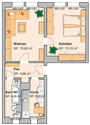 2 Zimmer Wohnung in Werdau-Ost :-)