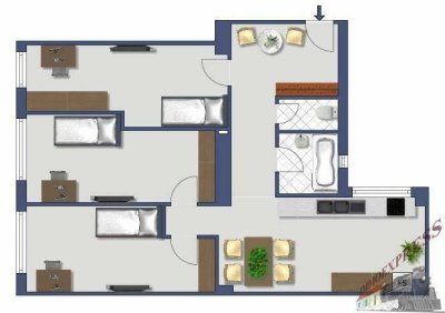 Familienwohnung / 3er Wohngemeinschaft ( WG ) ERSTBEZUG nahe U-Bahn U1