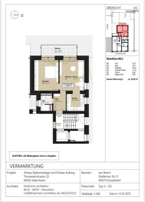 Erstbezug nach Kernsanierung einer wunderschönen 2-Zimmerwohnung in Mannheim-Lindenhof