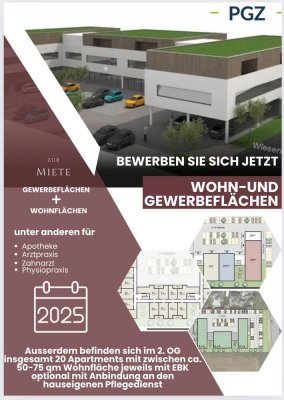 Komfortable 2 Zimmer Apartments von ca. 50 bis 75 qm ** Inkl. EBK ** KfW 40 Standard