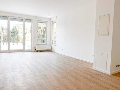 Helle 1-Zimmer Erdgeschosswohnung mit Terrasse und Gartenteil in Düsseldorf-Benrath