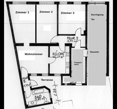 schöne 4-Zimmer Wohnung, zentral in Hilden gelegen, mit Terrasse u. Garten