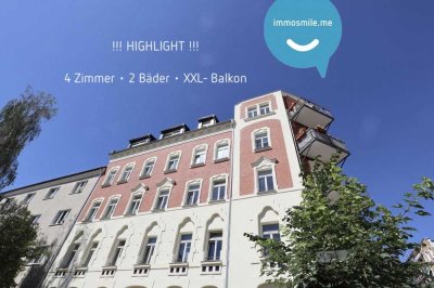 4-Raum Wohnung • Sonnenberg • Chemnitz • Fußbodenheizung • Balkon • modern saniert • mieten