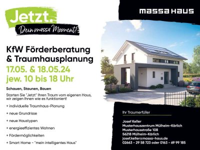 Jetzt ins Traumhaus und KFW Förderung - Effizient Bauen mit massa haus